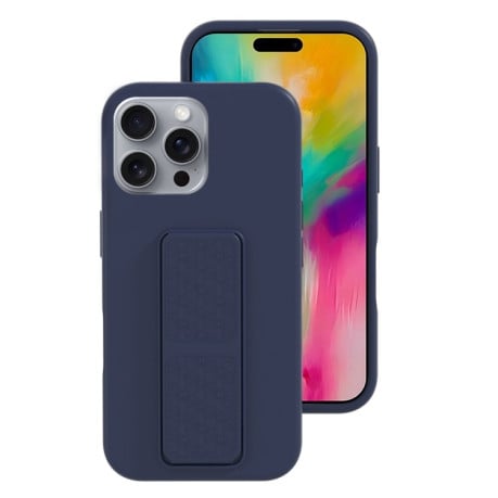 Силиконовый чехол Liquid Silicone Holder на iPhone 16 Pro Max - синий