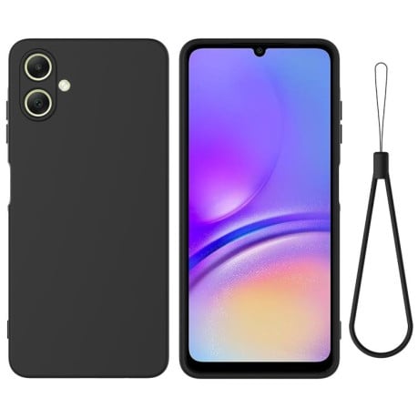 Силіконовий чохол Solid Color Liquid Silicone на Samsung Galaxy A07 4G - чорний