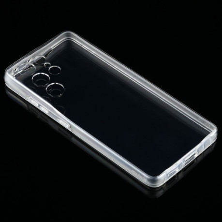 Двусторонний ультратонкий силиконовый чехол на Samsung Galaxy S21 Ultra - прозрачный