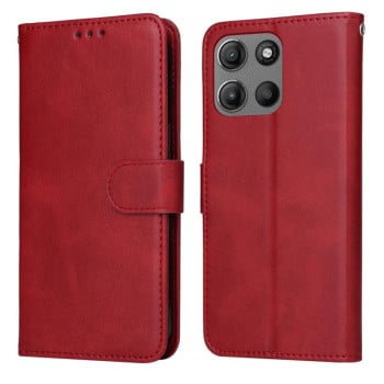 Чехол-книжка Classic Calf Texture Flip Leather для Motorola Moto G15 / G15 Power - красный