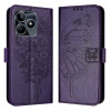 Чохол-книжка Embossed Butterfly для Realme Note 50 4G Global / C51 4G - фіолетовий