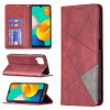 Чохол-книга Rhombus Texture для Samsung Galaxy M32/A22 4G - червоний
