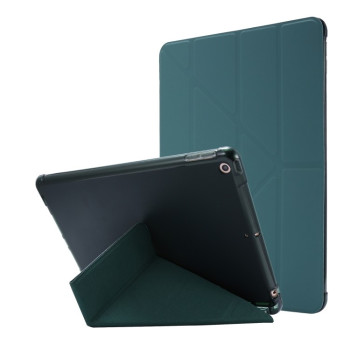 Чехол-книжка Airbag Deformation для iPad 10.2 2021/2020/2019 - темно-зеленый