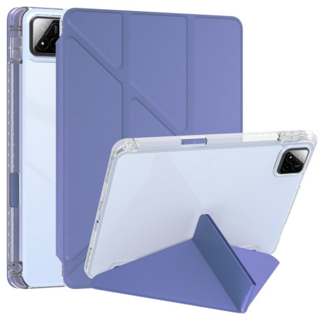 Чехол-книжка Clear Acrylic Demation Leather для Xiaomi Pad 7 / 7 Pro - фиолетовый