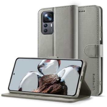 Чохол книжка LC.IMEEKE Calf Texture на Xiaomi 12T / 12T Pro - сірий