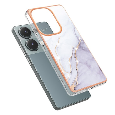 Противоударный чехол Electroplating IMD для Xiaomi Redmi Note Redmi Note 14S/ 13 Pro 4G / POCO M6 Pro 4G - White