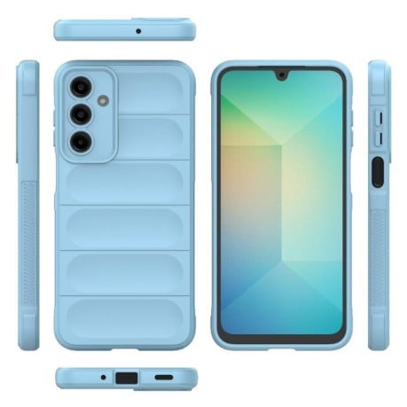 Силиконовый чехол Magic Flannel для Samsung Galaxy A16 5G - голубой