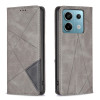 Чохол-книжка Rhombus Texture для Xiaomi Redmi Note 14S/ 13 Pro 4G / POCO M6 Pro 4G   - сірий