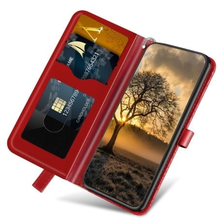 Чехол-книжка Life of Tree для Xiaomi Poco X6 Pro - красный