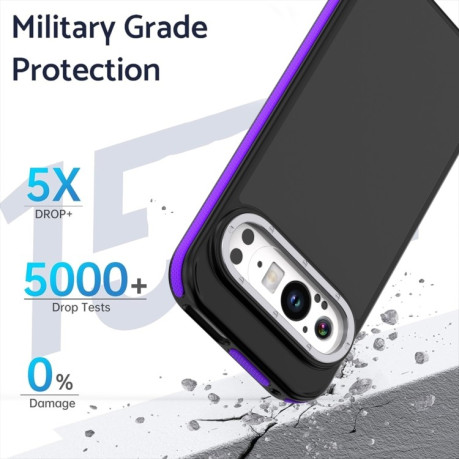 Протиударний чохол Dual-Color Skin Feel Shockproof Series для Google Pixel 9 Pro XL - фіолетовий