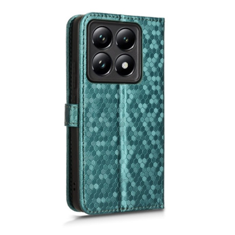 Чехол-книжка Honeycomb Dot для Xiaomi 14T - зеленый