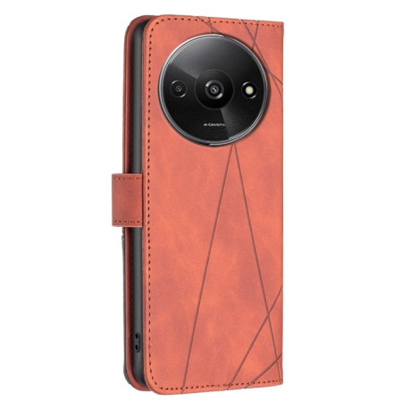 Чохол-книжка Rhombus Texture для Xiaomi Redmi A3 - коричневий