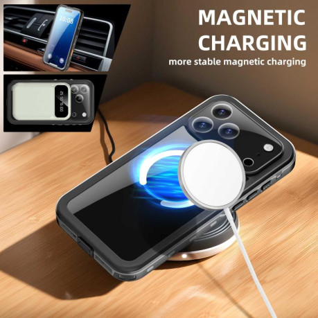 Противоударный чехол RedPepper IP68 Waterproof MagSafe для iPhone 17 Pro Max - серый