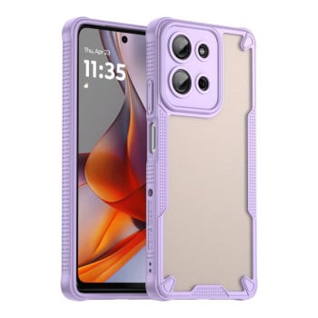 Противоударный чехол Armor Glaze PC Hybrid для Motorola Moto G75 5G - фиолетовый