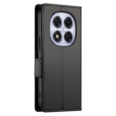 Чехол-книжка Side Buckle Magnetic Frosted Leather для Xiaomi Redmi Note 14 Pro 4G - черный