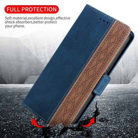 Чехол-книжка Stitching Side-Magnetic RFID для Samsung Galaxy A25 5G / A24 4G - синий