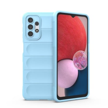 Силиконовый чехол Magic Flannel для Samsung Galaxy A04s/A13 5G / 4G - голубой