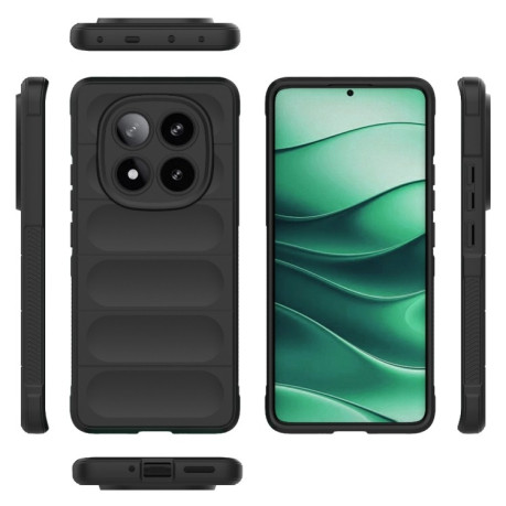 Силиконовый чехол Magic Flannel для Xiaomi Redmi Note 14 Pro 5G/Poco X7 - черный
