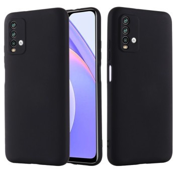 Силиконовый чехол Solid Color Liquid Silicone на Xiaomi Redmi 9T- черный