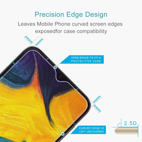 Защитное стекло на экран 0.26mm 9H 2.5D  на Samsung Galaxy A30-прозрачное