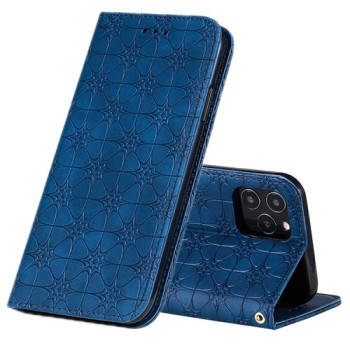 Чехол-книжка Lucky Flowers на iPhone 12/12 Pro - синий