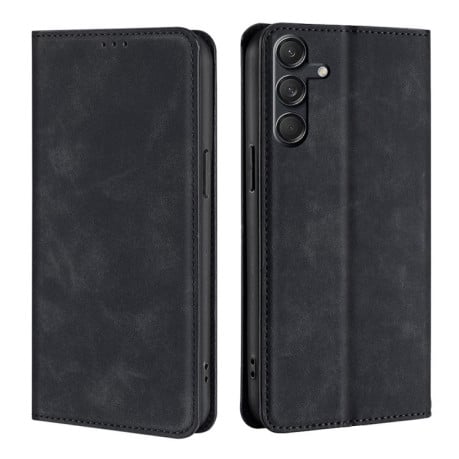 Чехол-книжка Retro Skin Feel Business Magnetic на  Samsung Galaxy M55 5G - черный