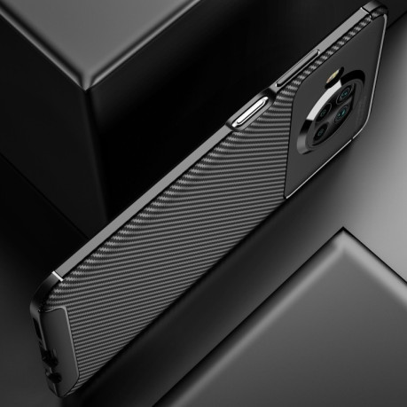 Ударозащитный чехол HMC Carbon Fiber Texture на Xiaomi Mi 10T Lite - черный