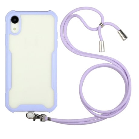 Чехол Acrylic Neck Lanyard для iPhone XS / X - фиолетовый