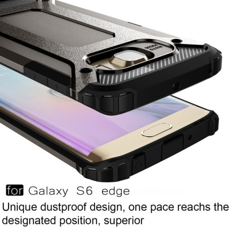 Противоударный чехол Rugged Armor на Galaxy S6 Edge / G925 - серый