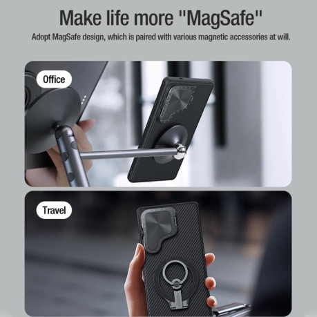 Протиударний чохол NILLKIN CamShield Prop MagSafe Magnetic для Samsung Galaxy S25 Ultra 5G - синій