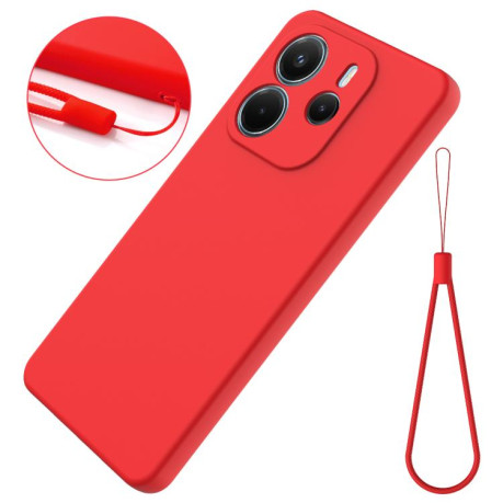 Силіконовий чехол Solid Color Liquid Silicone на Xiaomi Redmi Note 14 4G 164.84mm - червоний