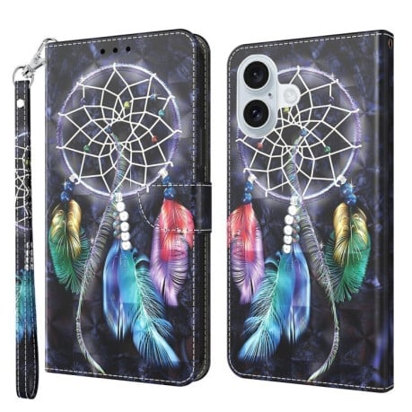 Чехол-книжка 3D Painting для  iPhone 16 Plus - Dreamcatcher