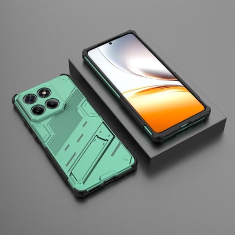 Противоударный чехол Punk Armor для Motorola Edge 60 Fusion 5G - зеленый