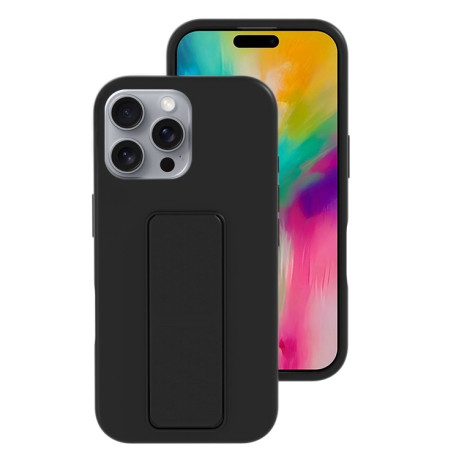 Силиконовый чехол Liquid Silicone Holder на iPhone 16 Pro Max - черный