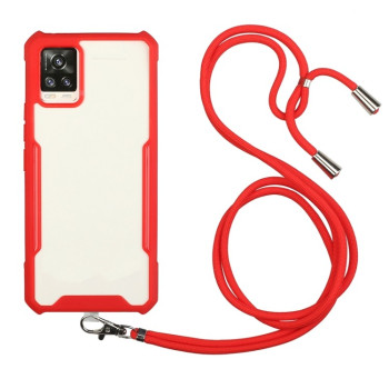 Чехол Acrylic Neck Lanyard для Samsung Galaxy A52/A52s - красный