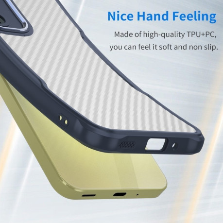 Ударозащитный чехол Carbon Fiber Texture Translucent на Samsung Galaxy A16 5G - синий