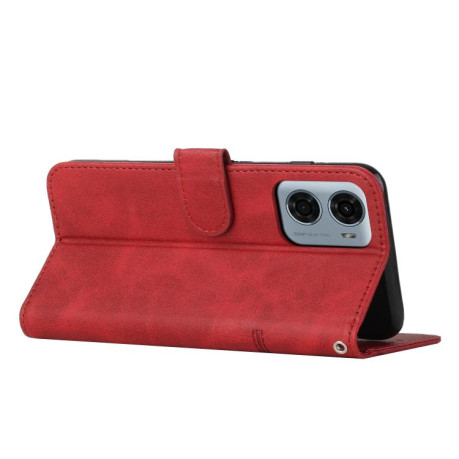 Чохол-книжка Stitching Calf Texture для Motorola Moto G05 - червоний