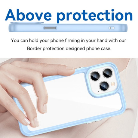 Протиударний чохол Colorful Acrylic Series для iPhone 14 Pro Max - синій