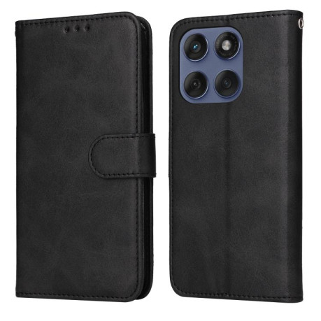 Чохол-книжка Classic Calf Texture на Motorola Edge 60 Fusion / Edge 5G 2025 - чорний