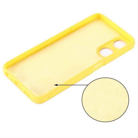 Силіконовий чохол Solid Color Liquid Silicone на OPPO A58/A58x/A78 - жовтий