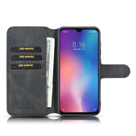Кожаный чехол- книжка DG.MING Retro Oil Side на Samsung Galaxy A50/A30s/A50s -черный