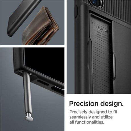 Оригинальный чехол Spigen Slim Armor Cs для Samsung Galaxy S24 Ultra - black