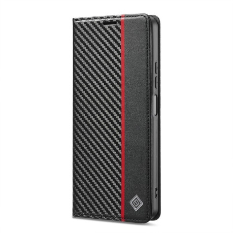 Чохол-книжка LCIMEEKE Carbon Fiber для Xiaomi Redmi A4 5G / 14C 4G - Black
