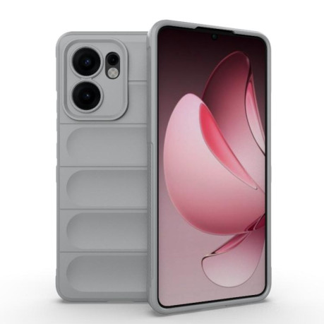 Силіконовий чохол Magic Flannel для OPPO Reno13 F/Reno13 FS- сірий