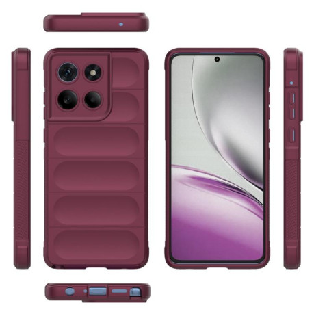 Силіконовий чохол Magic Flannel на Motorola Edge 60 Stylus 5G Global – винно-червоний