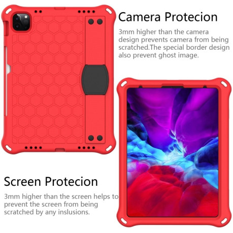 Противоударный чехол Honeycomb Design на iPad 10.9 2022/2020 - красно-черный