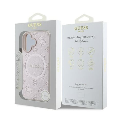 Оригинальный чехол Guess Saffiano MagSafe на iPhone 16 Plus - Pink