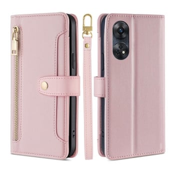 Чехол-книжка Cross-body для OPPO Reno8 T 4G - розовый