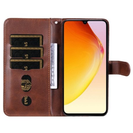Чохол-книжка Fashion Calf Texture для Vivo V25 5G/V25e 4G - коричневий