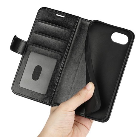 Чохол-книжка R64 Texture Horizontal Flip Leather для iPhone 16e - чорний